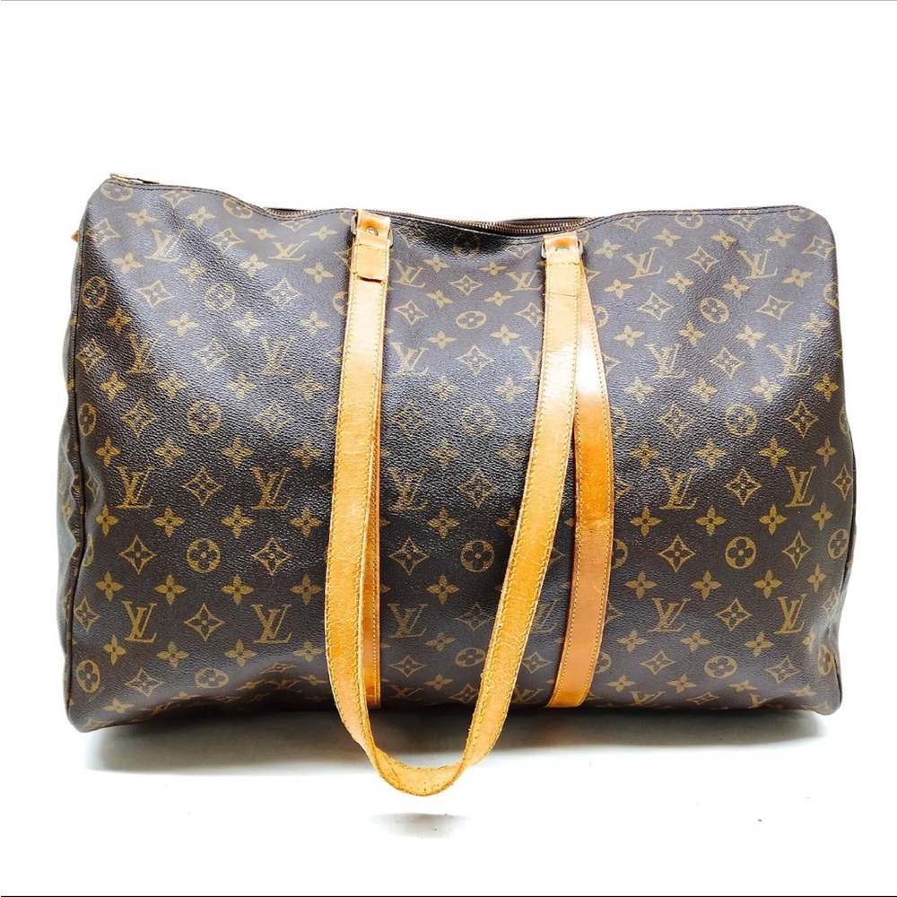 RARE Louis Vuitton Flanerie 50 Brown Monogram Duffel with Shoulder Strap - Picture 1 of 10